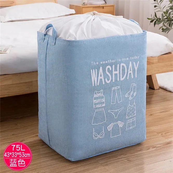 Eva Collapsible Laundry Basket Wash Day-Sky blue