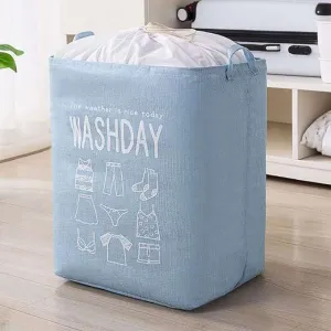 Eva Collapsible Laundry Basket Wash Day-Sky blue