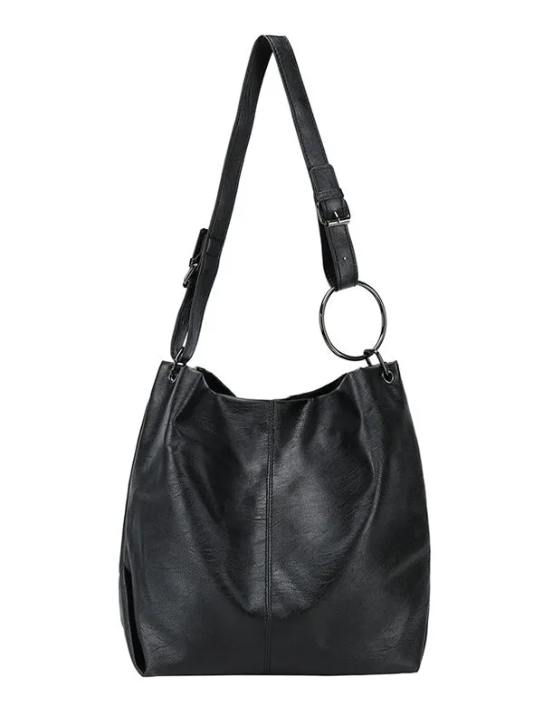 Fashion Urban Solid Color PU Shoulder Bag