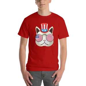 Funky Cat With Hat & Sunnies Men's Tee