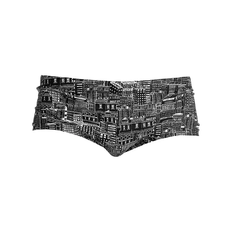 Funky Trunks - City Shadows - Mens Plain Front Trunks