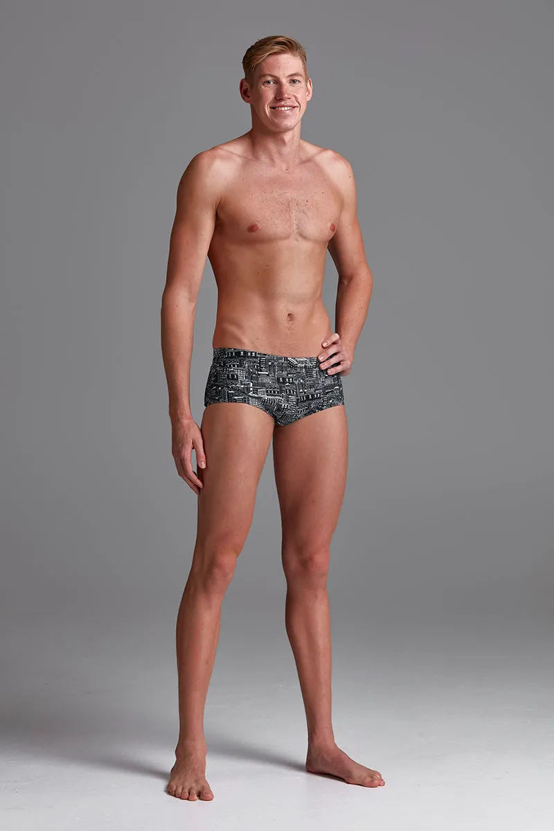 Funky Trunks - City Shadows - Mens Plain Front Trunks