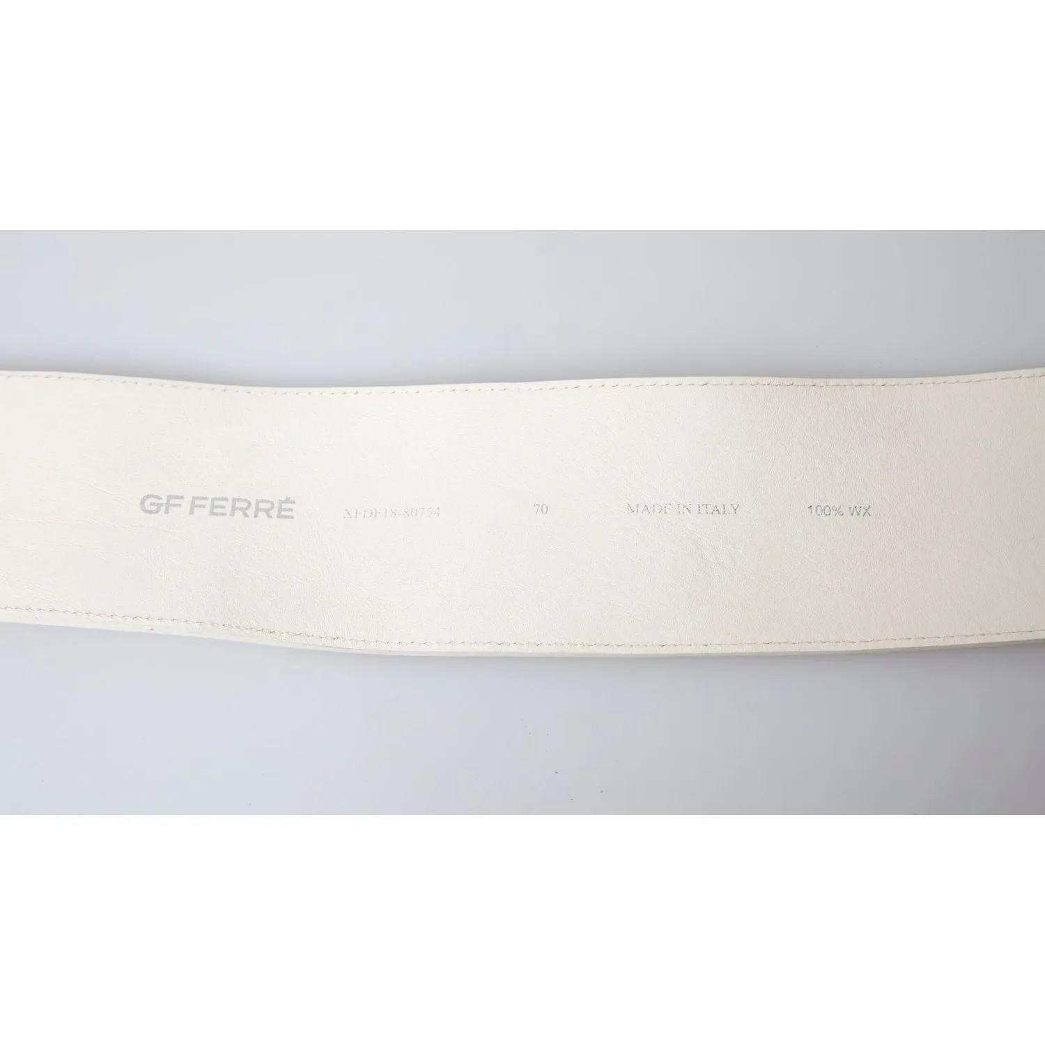 GF Ferre Chic Off White Snap Button Fashion Belt