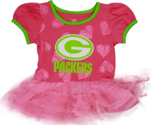 Green Bay Packers Little Girls' Love to Dance Pink Tutu