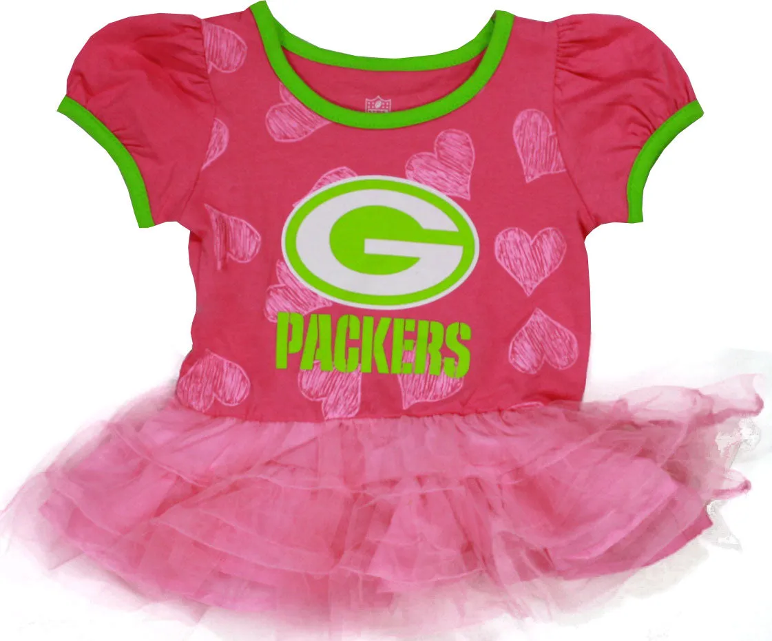 Green Bay Packers Little Girls' Love to Dance Pink Tutu