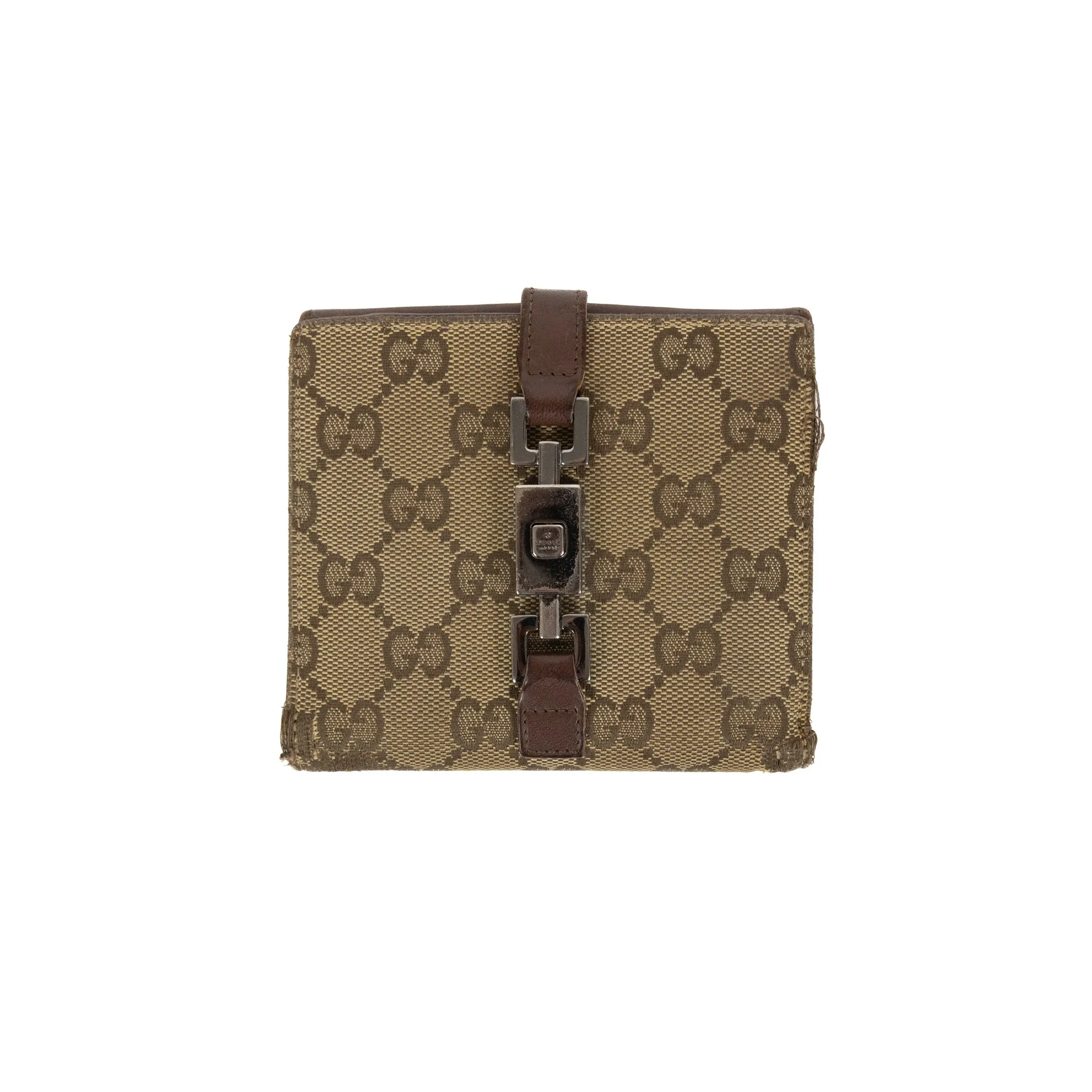 Gucci Release Clasp Monogram Wallet