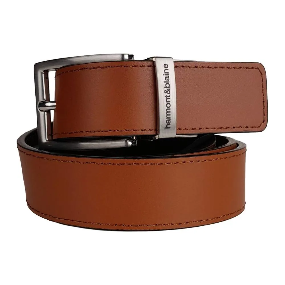 Harmont & Blaine Reversible Calfskin Leather Belt - Dual Style Luxury