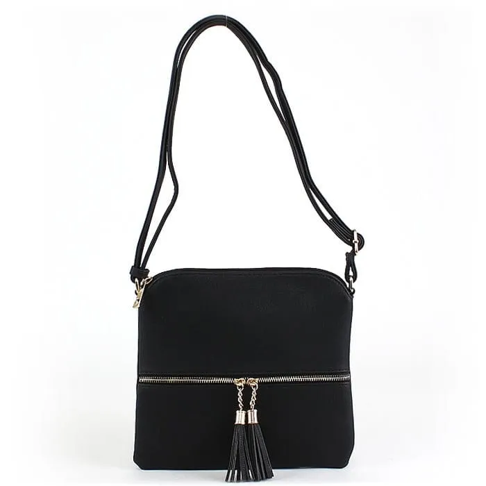 HY2038A Monogrammable Fashion Crossbody Bag With Tassel