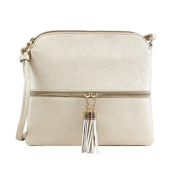 HY2038A Monogrammable Fashion Crossbody Bag With Tassel