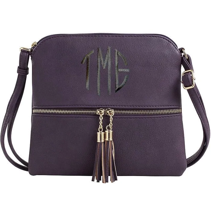 HY2038A Monogrammable Fashion Crossbody Bag With Tassel