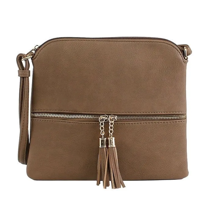 HY2038A Monogrammable Fashion Crossbody Bag With Tassel