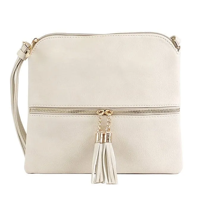 HY2038A Monogrammable Fashion Crossbody Bag With Tassel