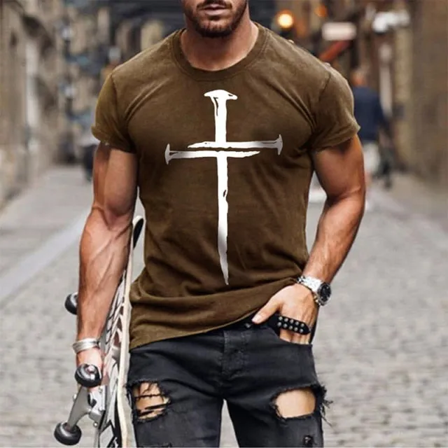 Knight's Iron Cross Print T-Shirt