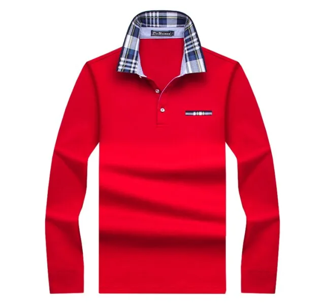 Long Sleeve Solid Polo Style Shirt