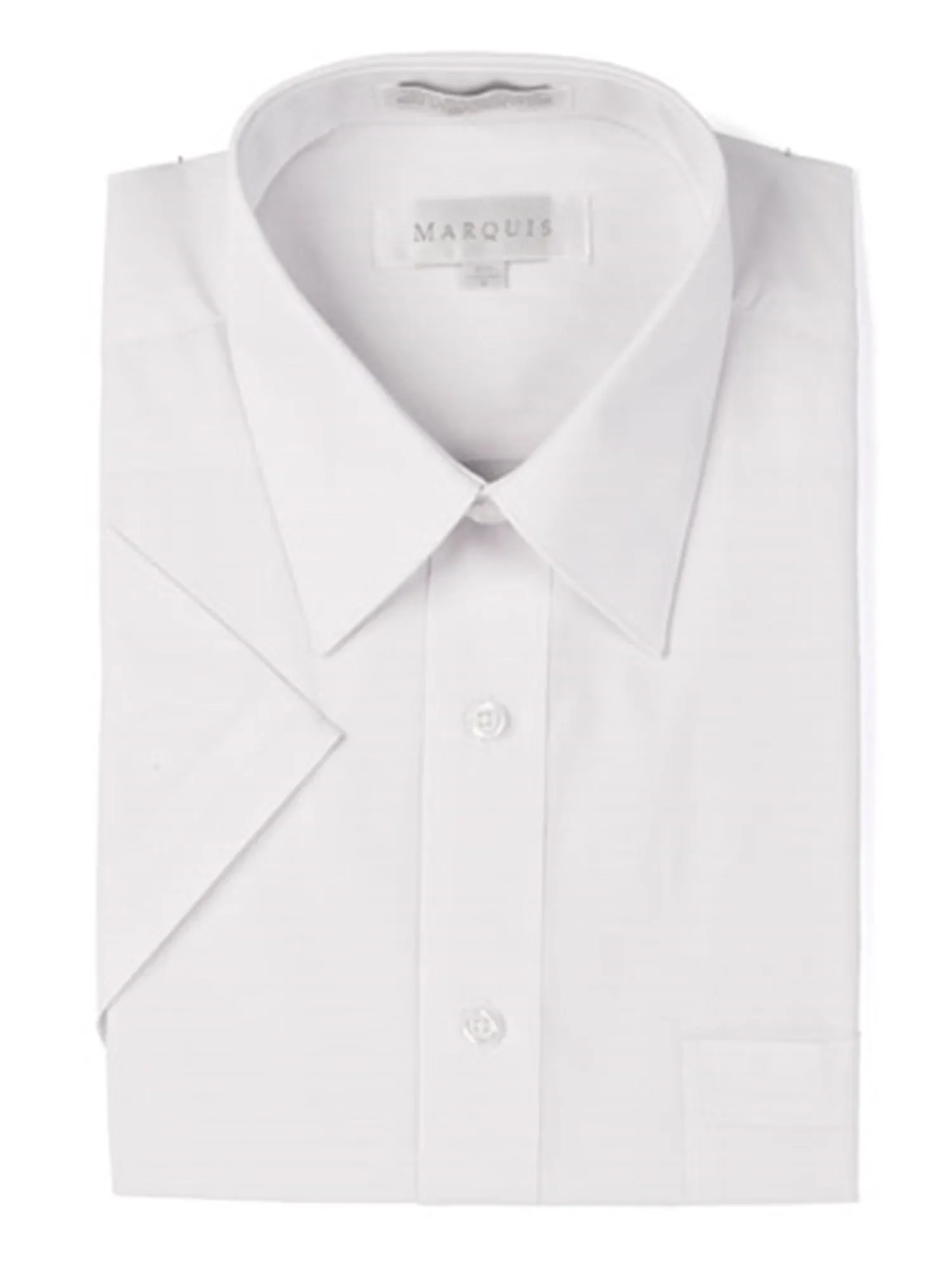 Marquis Men's Short Sleeve Regular Fit Dress Shirt - S To 4XL