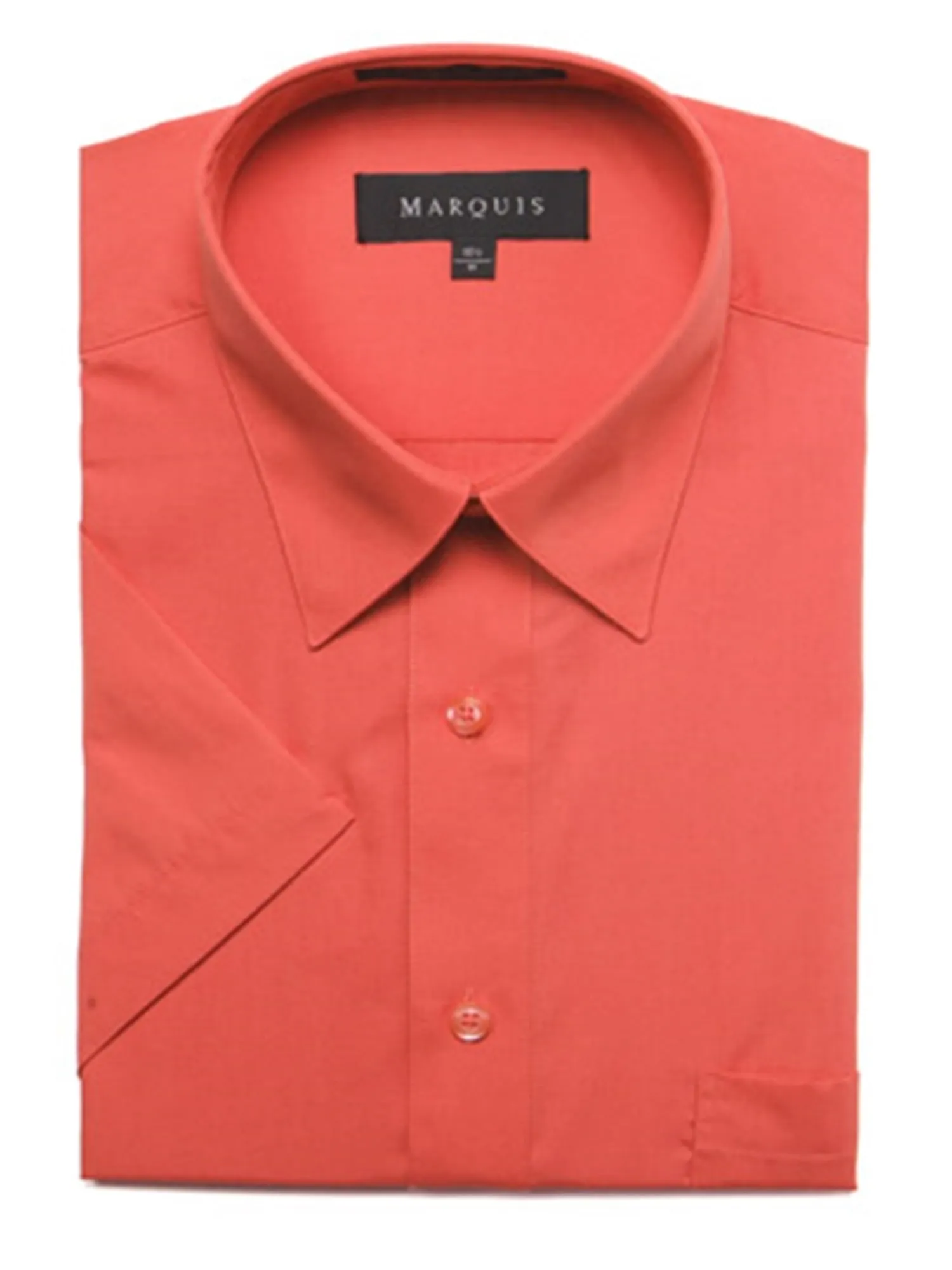 Marquis Men's Short Sleeve Regular Fit Dress Shirt - S To 4XL