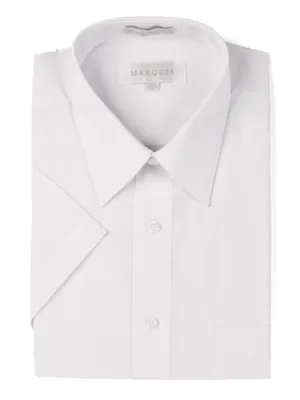 Marquis Men's Short Sleeve Regular Fit Dress Shirt - S To 4XL