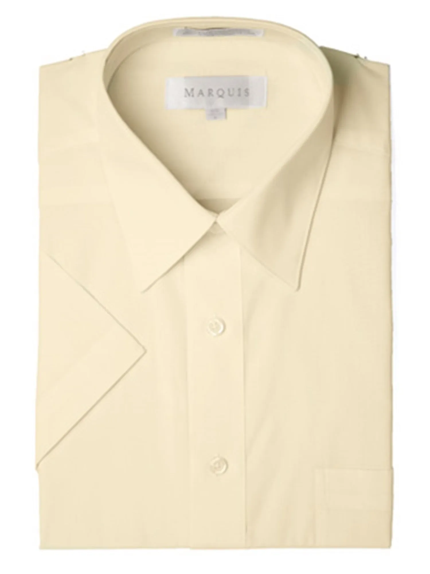 Marquis Men's Short Sleeve Regular Fit Dress Shirt - S To 4XL