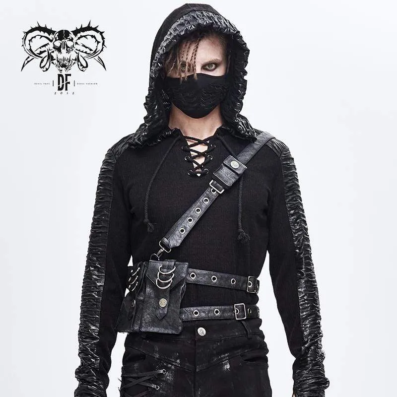 Men's Punk Eyelets Body Harnesses With Two Pockets