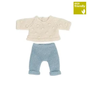 Miniland - Knitted Doll Outfit 21cm - Sweater & Trousers