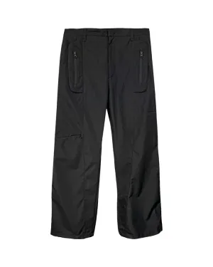 Multi zip pants black