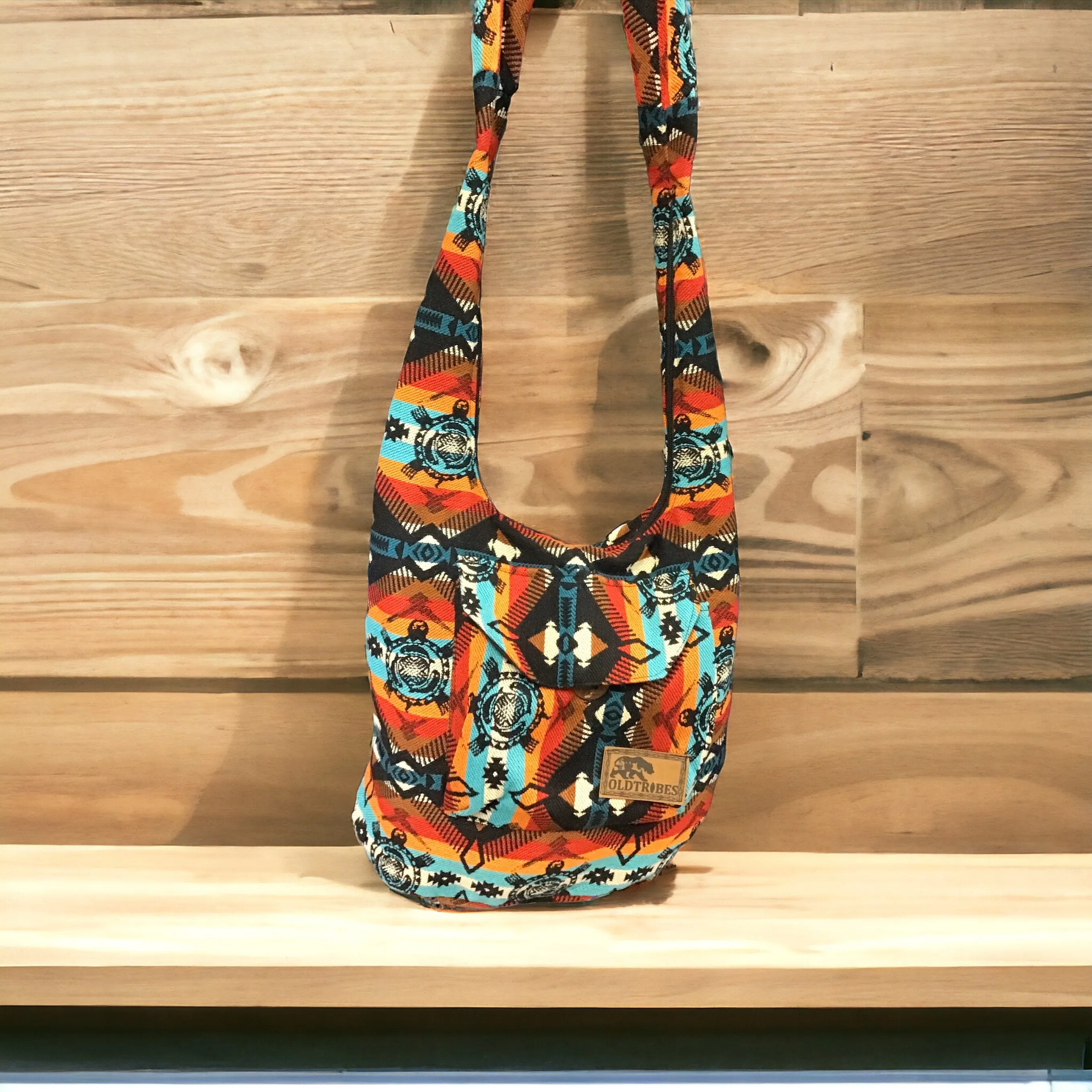 OLDTRIBES™ Red and Turquoise Crossbody Bag