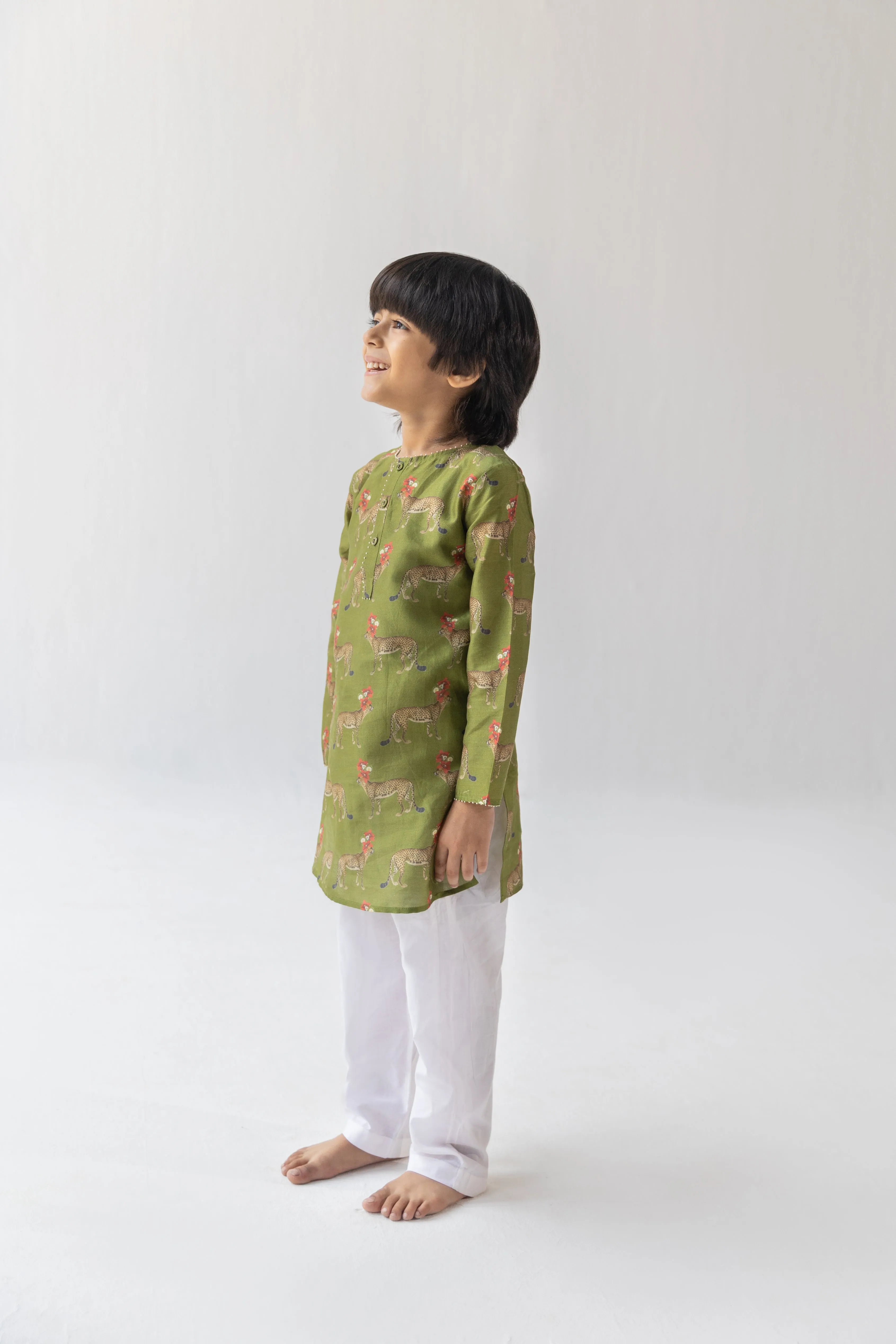 Olive Tendua Raj Kumar Kurta And Pyajama Set