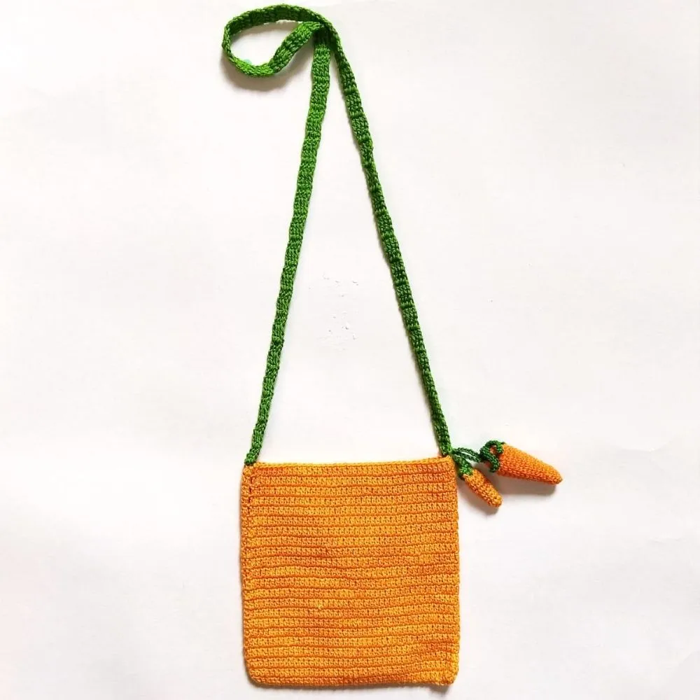 Orange Rabbit Purse - Handcrafted Crochet