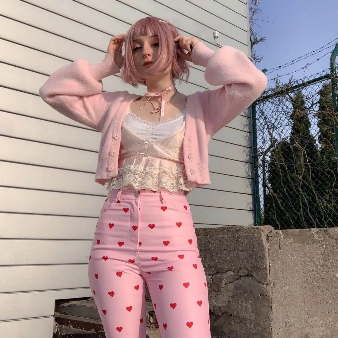 Pink Heart Pants