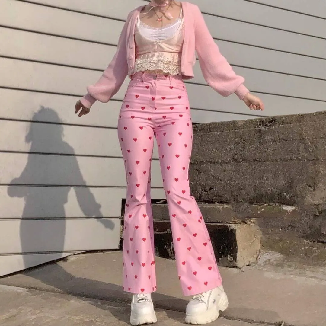 Pink Heart Pants