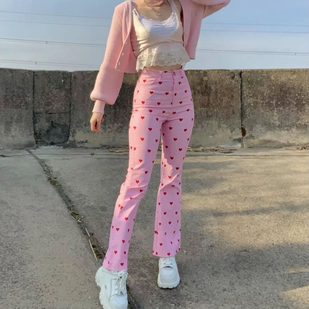 Pink Heart Pants