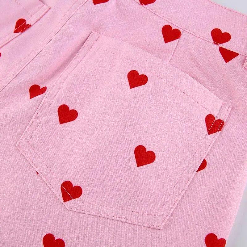 Pink Heart Pants