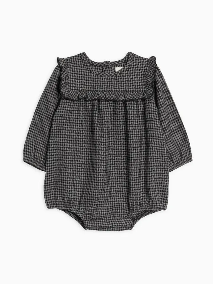 RUTH FLANNEL RUFFLE NECK BODYSUIT