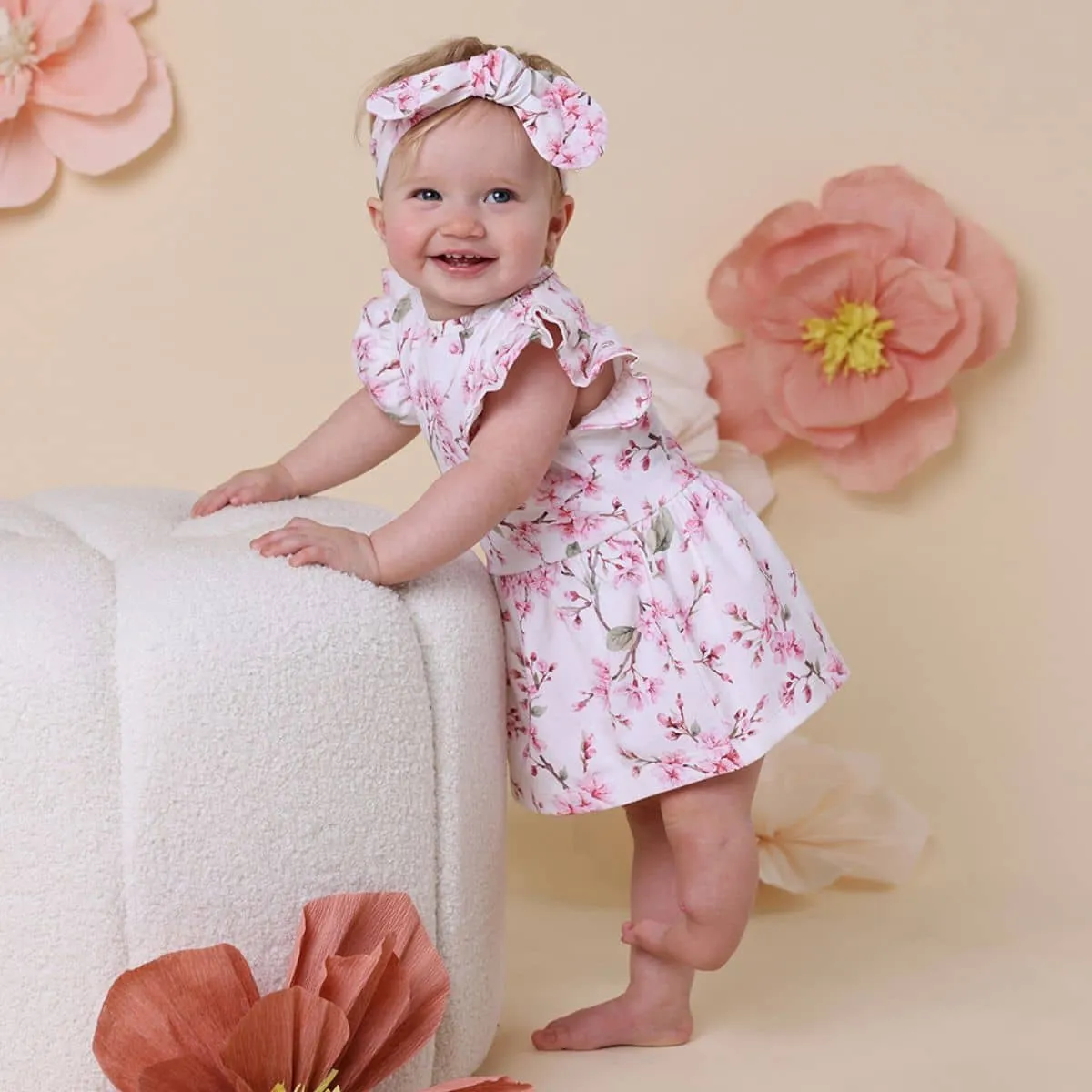 Snuggle Hunny Dress - Cherry Blossom Organic