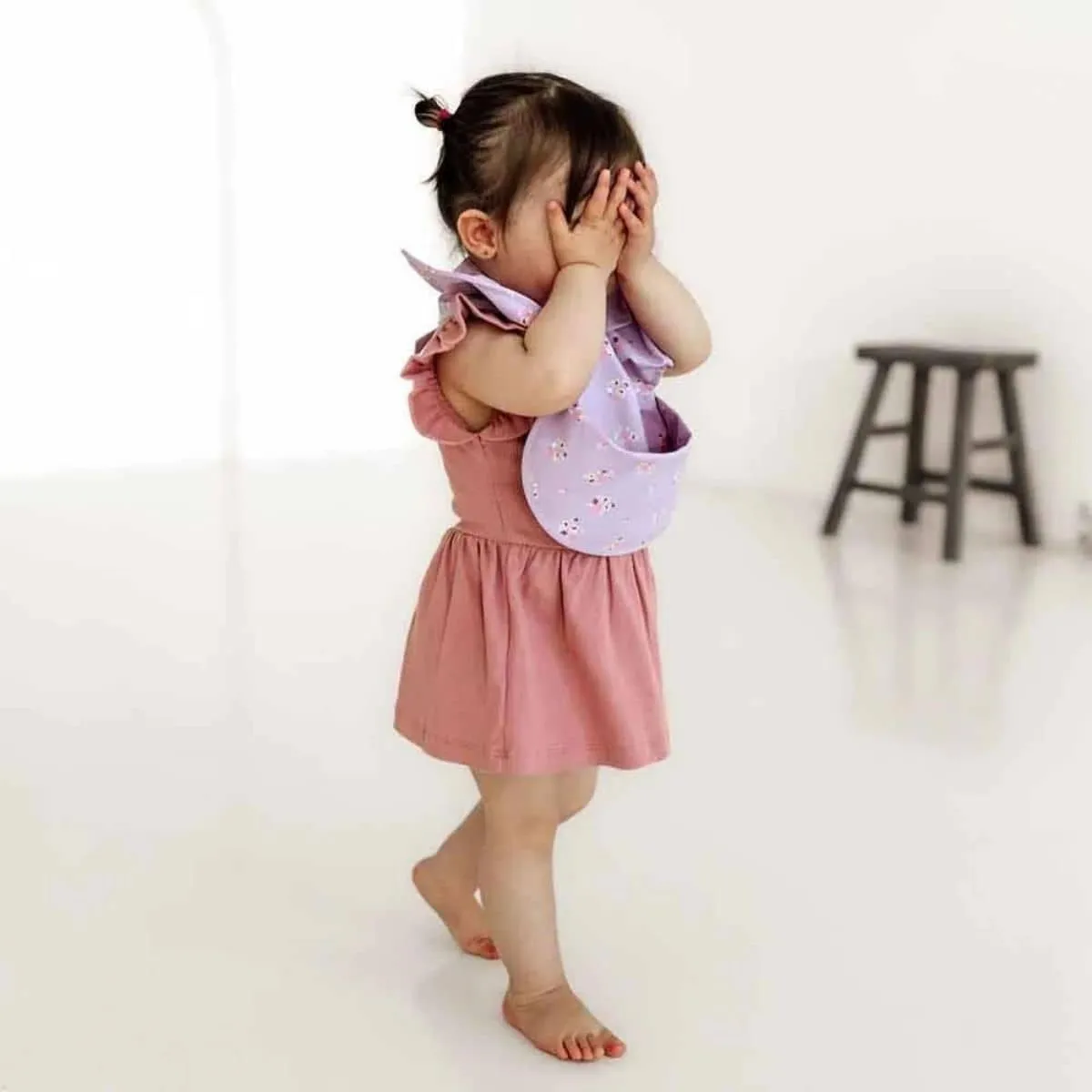 Snuggle Hunny Waterproof Snuggle Bib - Lilac Bloom Frill