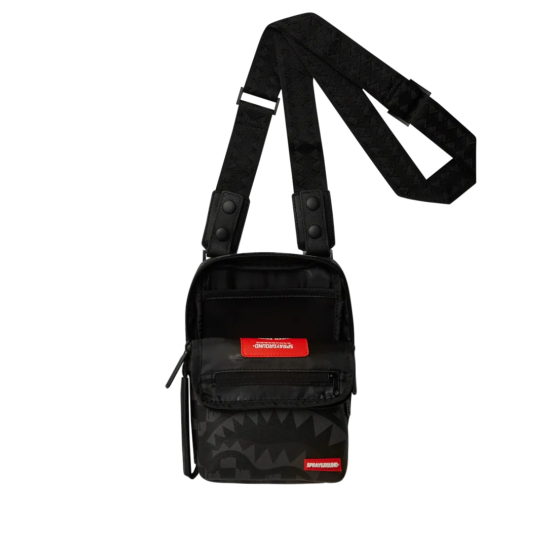 Sprayground Hangover Drip Check Sling - Black / Grey