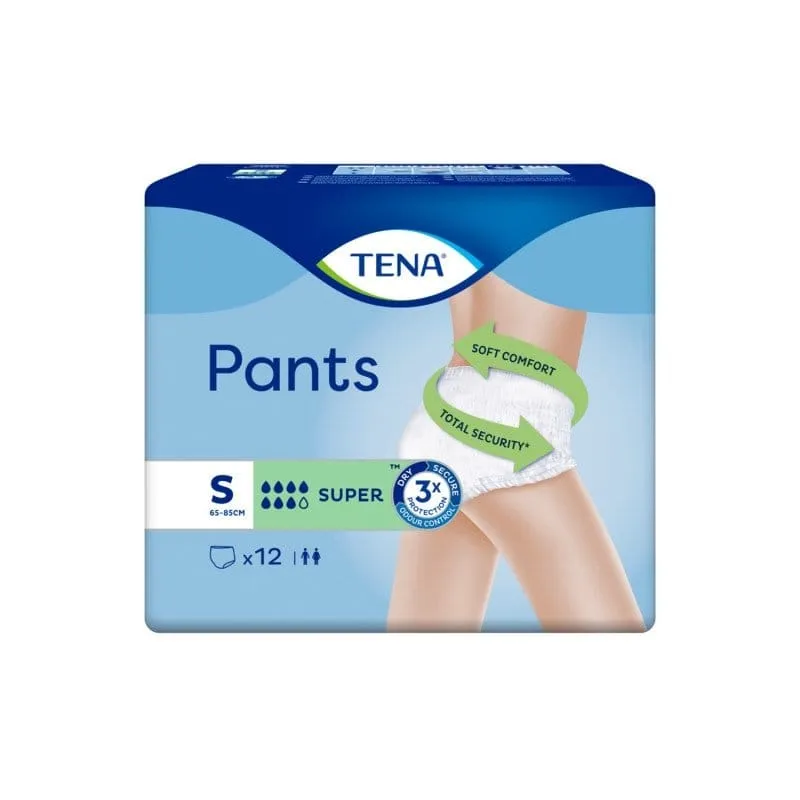 Tena Super Incontinence Pants Small x 12 x 4 Packs