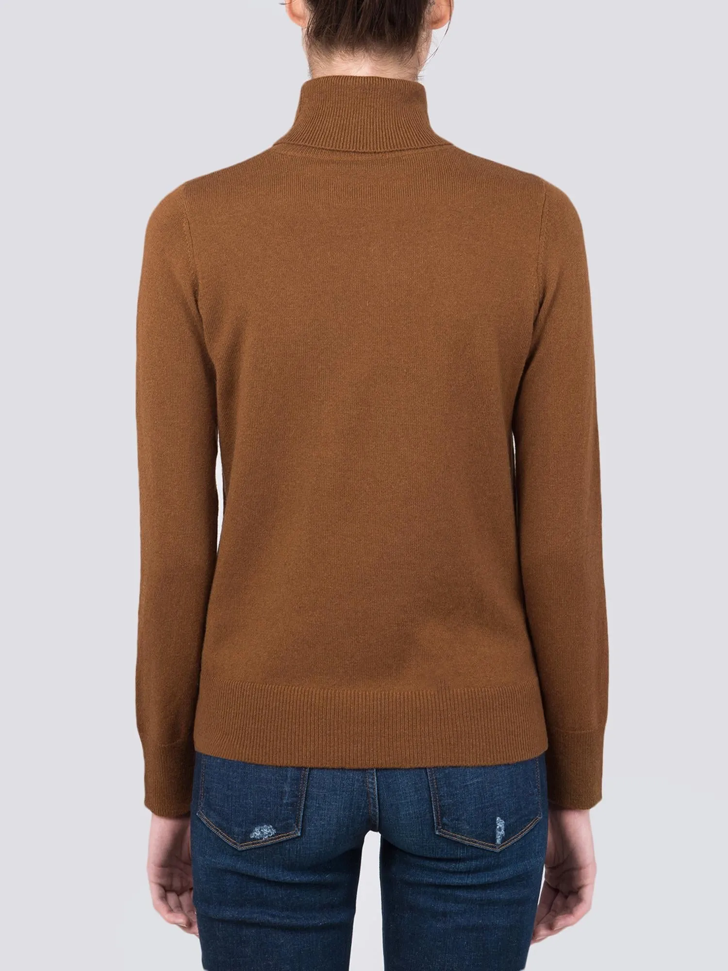 Turtleneck Slimfit Sweater_Deep Camel