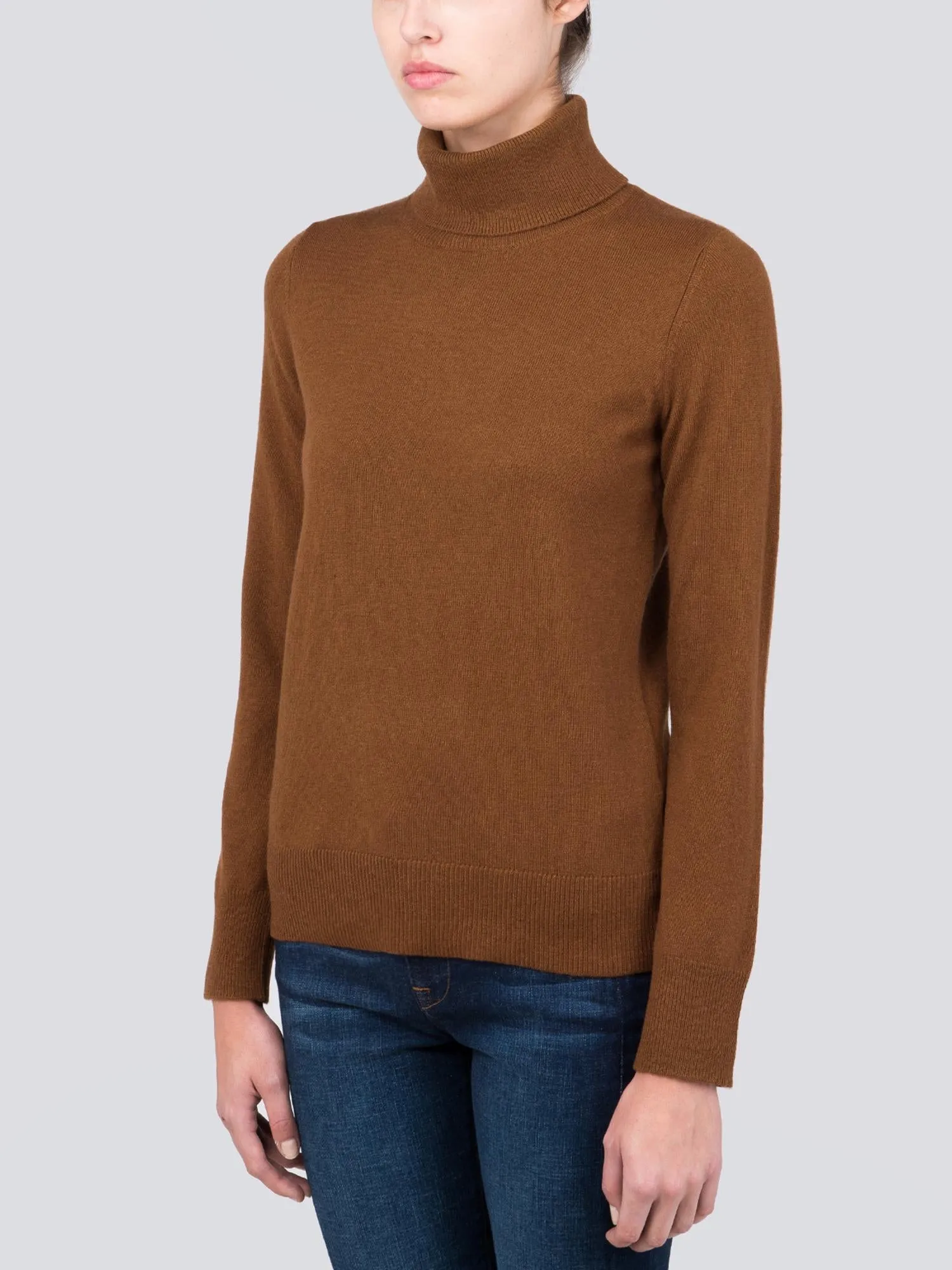 Turtleneck Slimfit Sweater_Deep Camel