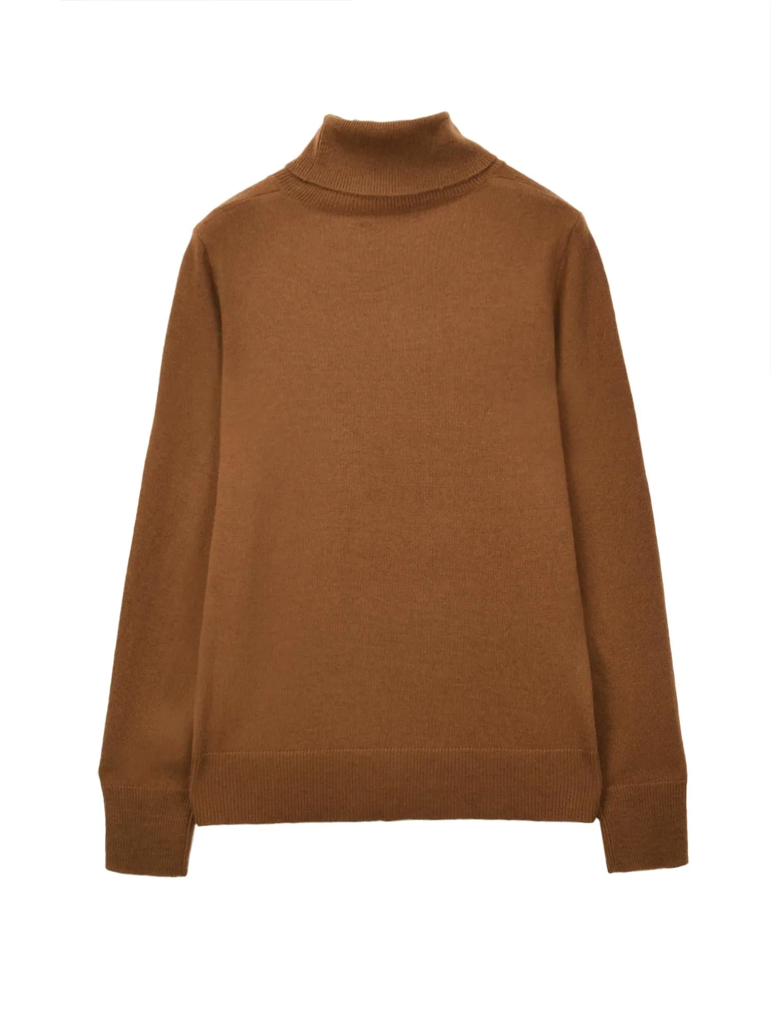 Turtleneck Slimfit Sweater_Deep Camel