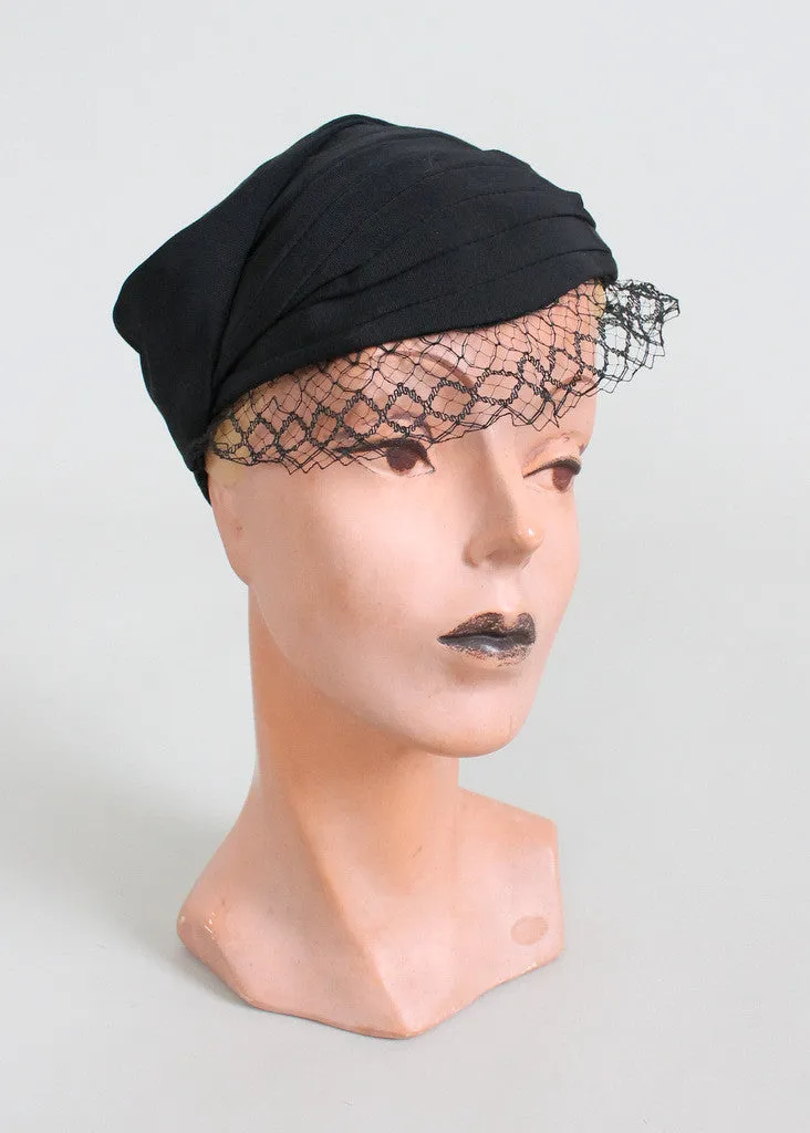 Vintage 1930s Noir Veiled NRA Label Hat