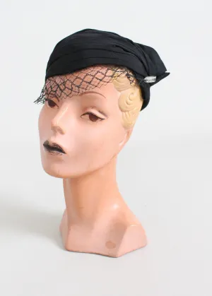 Vintage 1930s Noir Veiled NRA Label Hat