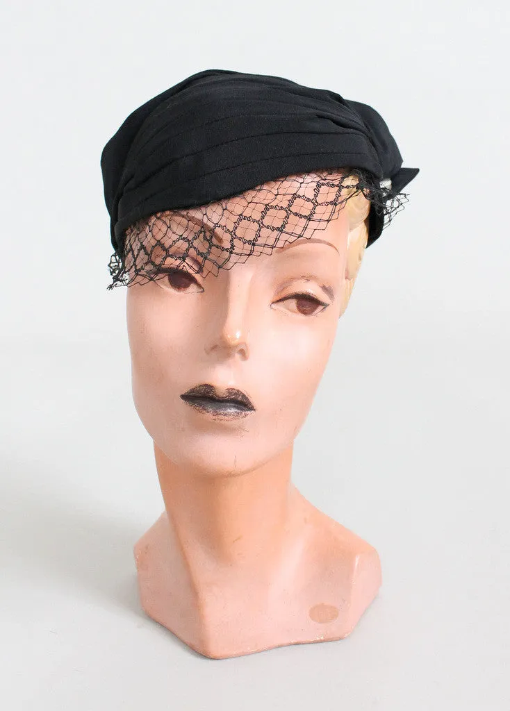 Vintage 1930s Noir Veiled NRA Label Hat