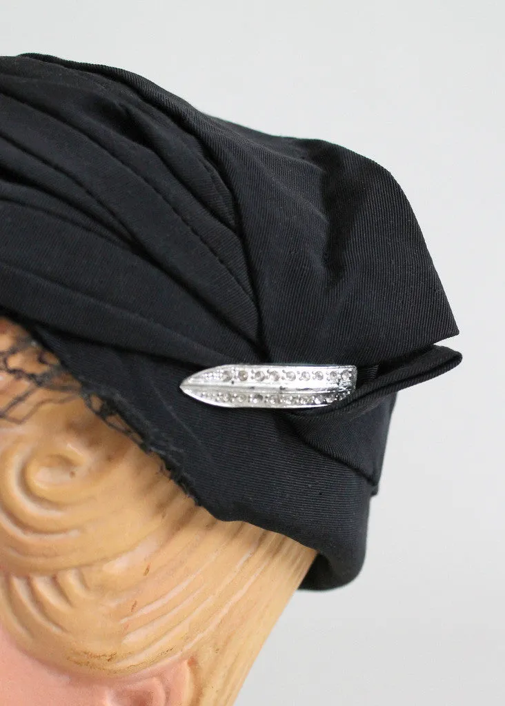 Vintage 1930s Noir Veiled NRA Label Hat