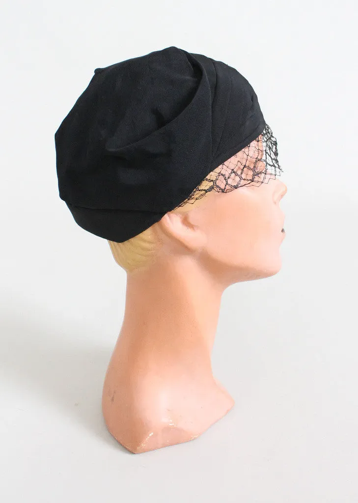 Vintage 1930s Noir Veiled NRA Label Hat