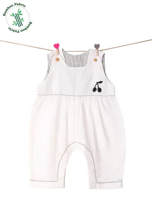 White Bamboo Baby Romper