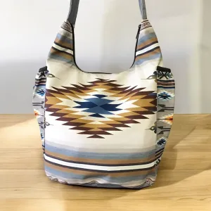 White Native Design Crossbody Bag