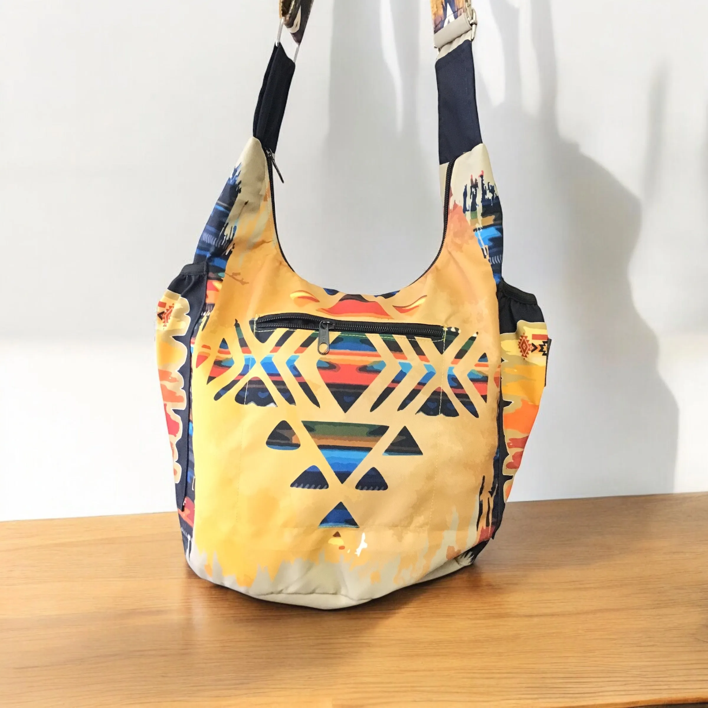 Yellow Native Design Crossbody Bag