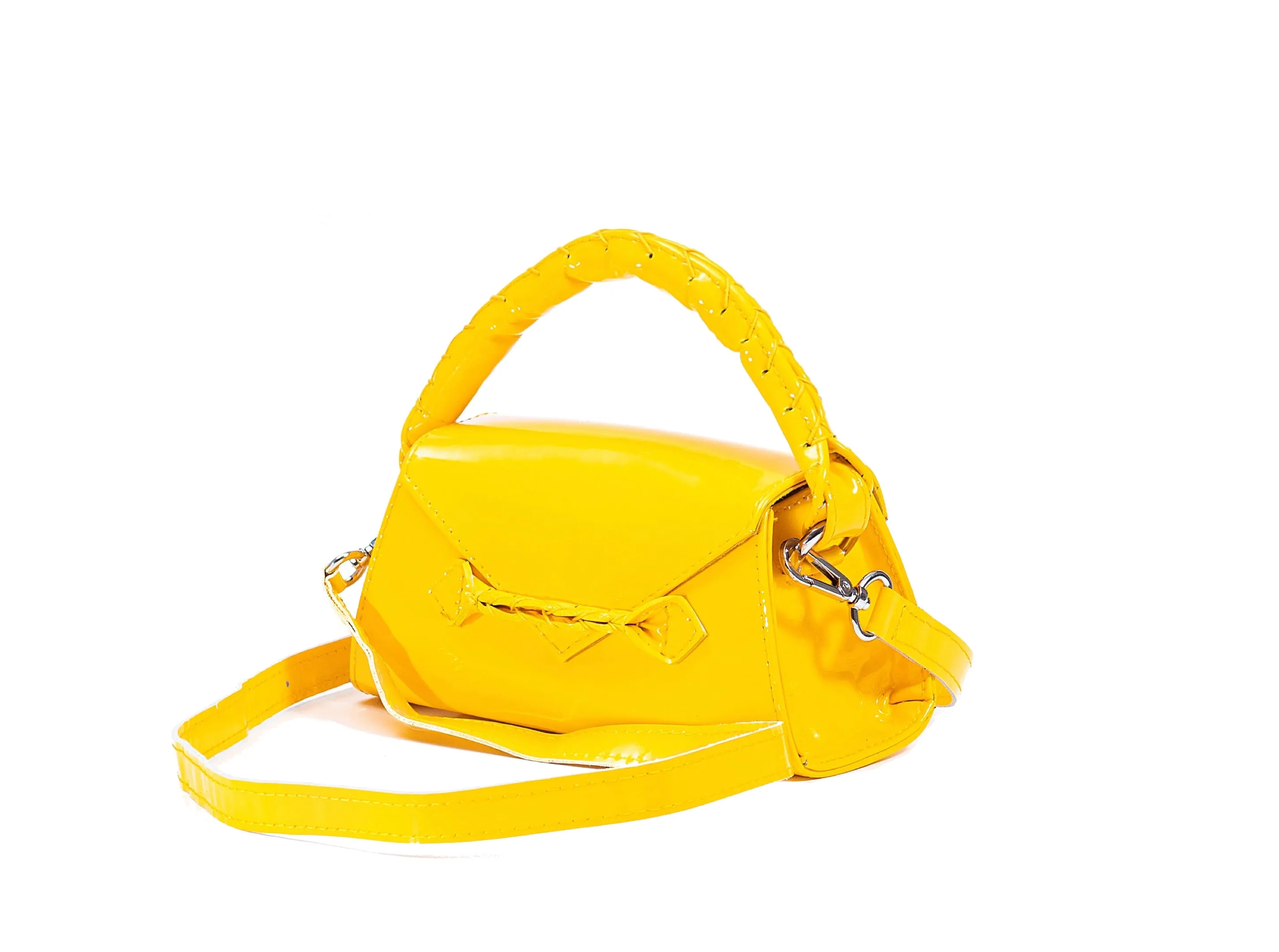 YELLOW PATENT ESE PLUS TOP HANDLE