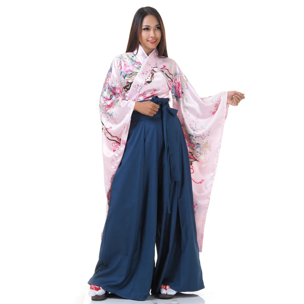 Yumi Japanese Geisha Kimono Hakama Set for Women